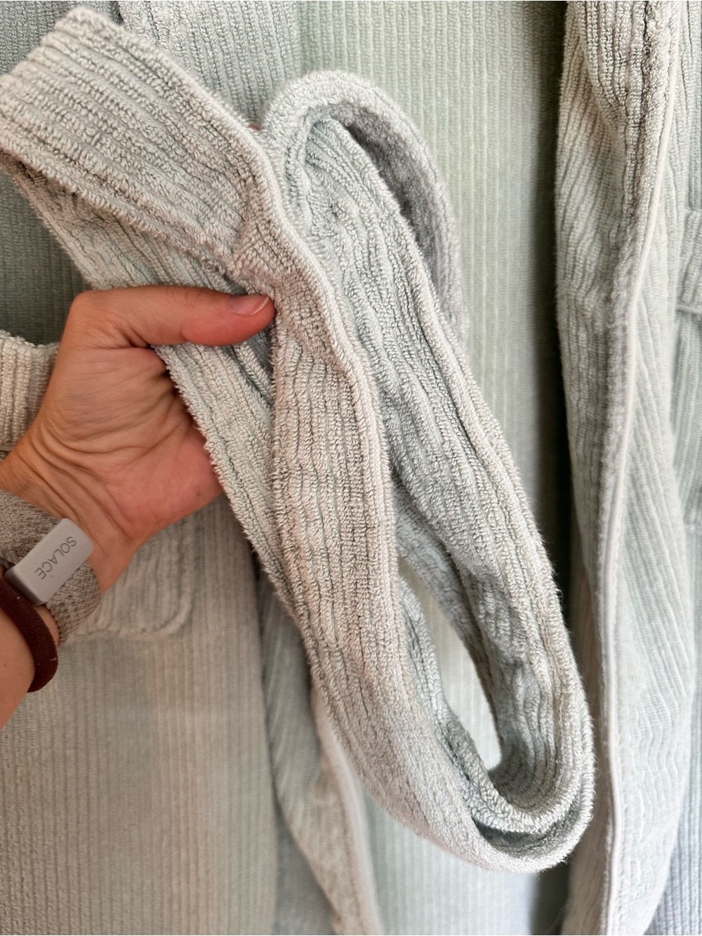 Cozy Earth Ribbed Terry Bath Robe - Picture 4 of 5